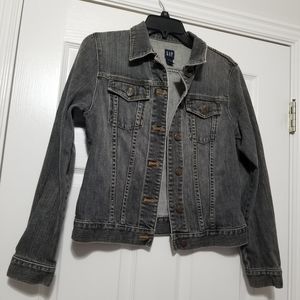 Gap - Vintage - Faded Black/Grey Denim Jacket - Size Medium